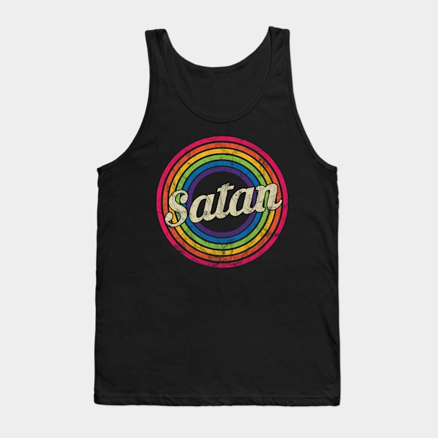 Satan - Retro Rainbow Faded-Style Tank Top by MaydenArt